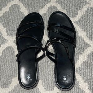 2 for $20 | Black studded sandals